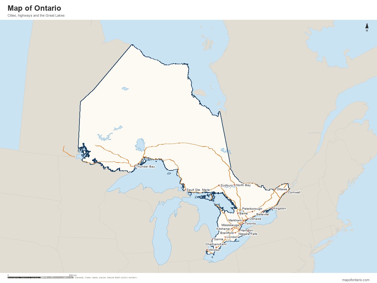 Map of Ontario